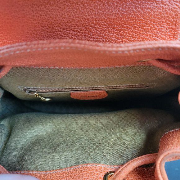 Gucci Mini Suede Bamboo Backpack Orange - Rare Color Auth main image 4